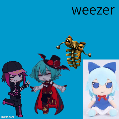 weez | weezer | image tagged in blank weezer blue album edit | made w/ Imgflip meme maker