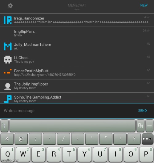 Bro how did I get keyboard on memechat list | made w/ Imgflip meme maker