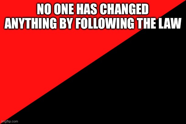 Ancom flag | NO ONE HAS CHANGED ANYTHING BY FOLLOWING THE LAW | image tagged in ancom flag | made w/ Imgflip meme maker