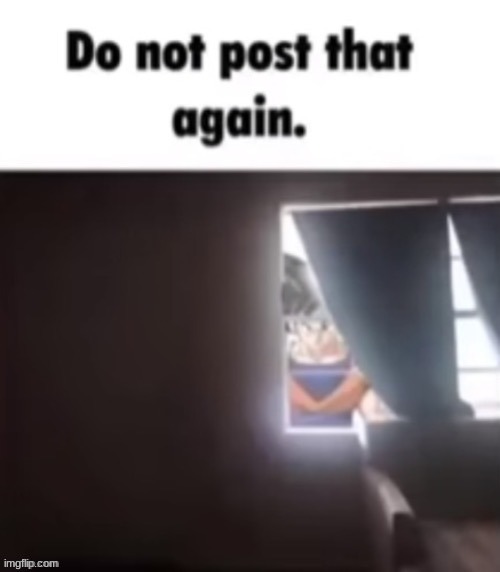 Never post that again | image tagged in never post that again | made w/ Imgflip meme maker