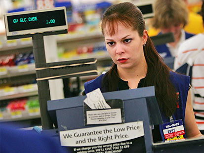 Walmart cashier Blank Meme Template