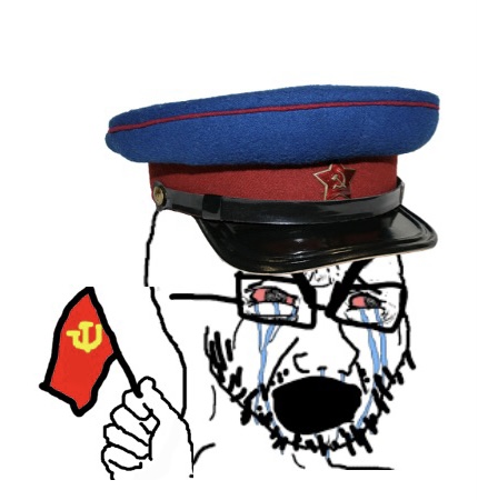 Soviet Officer coping Blank Meme Template