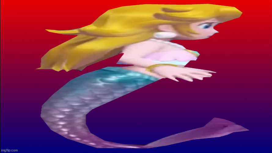 mermaid peach Blank Meme Template