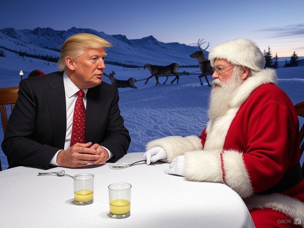 Trump santa 1 Blank Meme Template