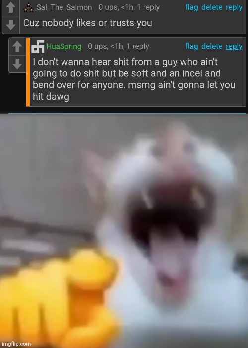 Calm down, nobody wants you dumbass. | image tagged in cat pointing and laughing | made w/ Imgflip meme maker