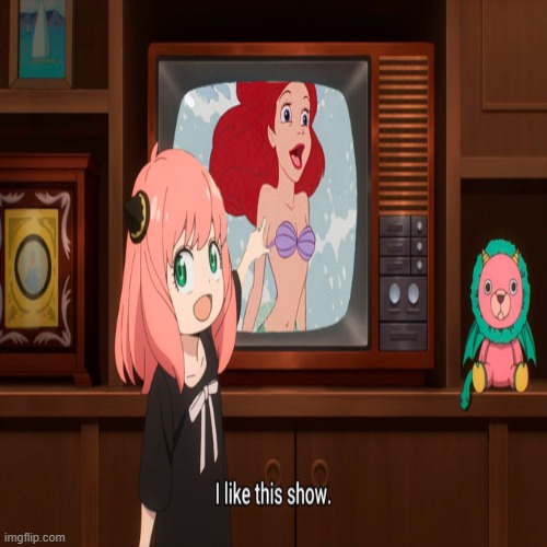 anya forger likes part of your world | image tagged in anya,spy x family,anime,animeme,part of your world,disney songs | made w/ Imgflip meme maker