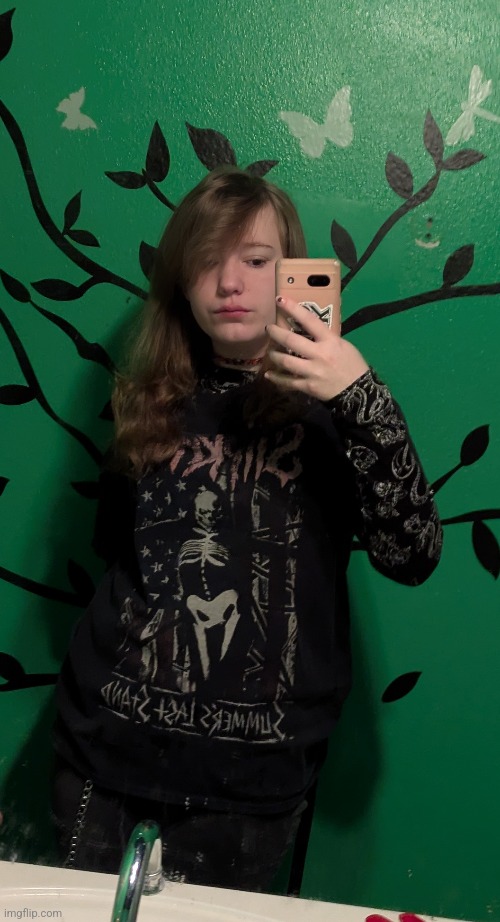 My fit for national emo Day (Dark note: you look so good bro) | image tagged in emo,face reveal | made w/ Imgflip meme maker