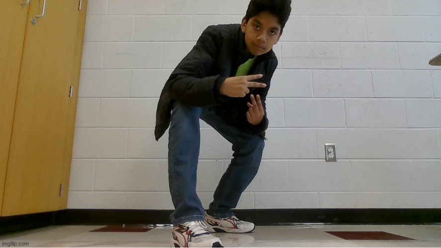 this is me in Thompson middle school (again) | image tagged in the cool kid dude | made w/ Imgflip meme maker