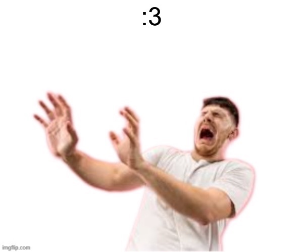 he left all caps on(custom) | :3 | image tagged in he left all caps on custom | made w/ Imgflip meme maker