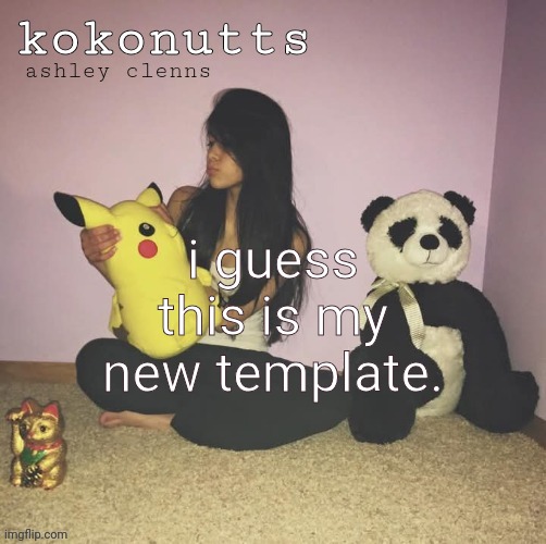 kokonutts template | i guess this is my new template. | image tagged in kokonutts template | made w/ Imgflip meme maker