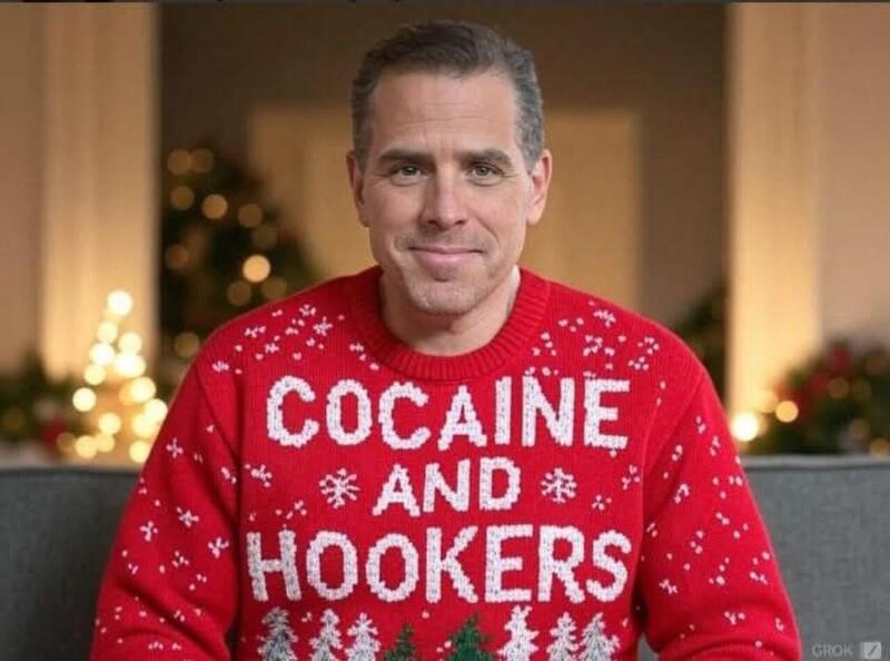 Hunter Biden Christmas Sweater Blank Meme Template