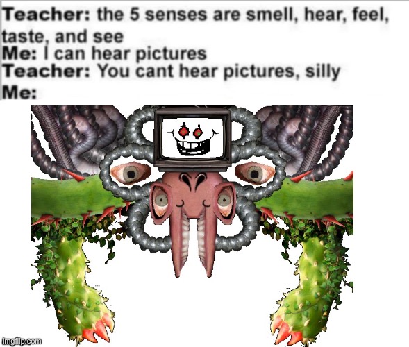 I can still hear the chaotic laughter | image tagged in you can't hear pictures | made w/ Imgflip meme maker