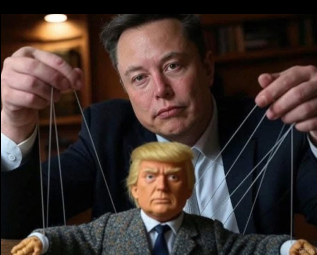 High Quality Trump is Elon Musk's little puppet Blank Meme Template