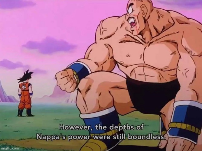 Nappa's power is boundless | made w/ Imgflip meme maker