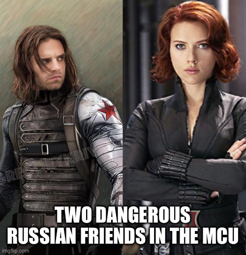 TWO DANGEROUS RUSSIAN FRIENDS IN THE MCU | image tagged in marvel | made w/ Imgflip meme maker