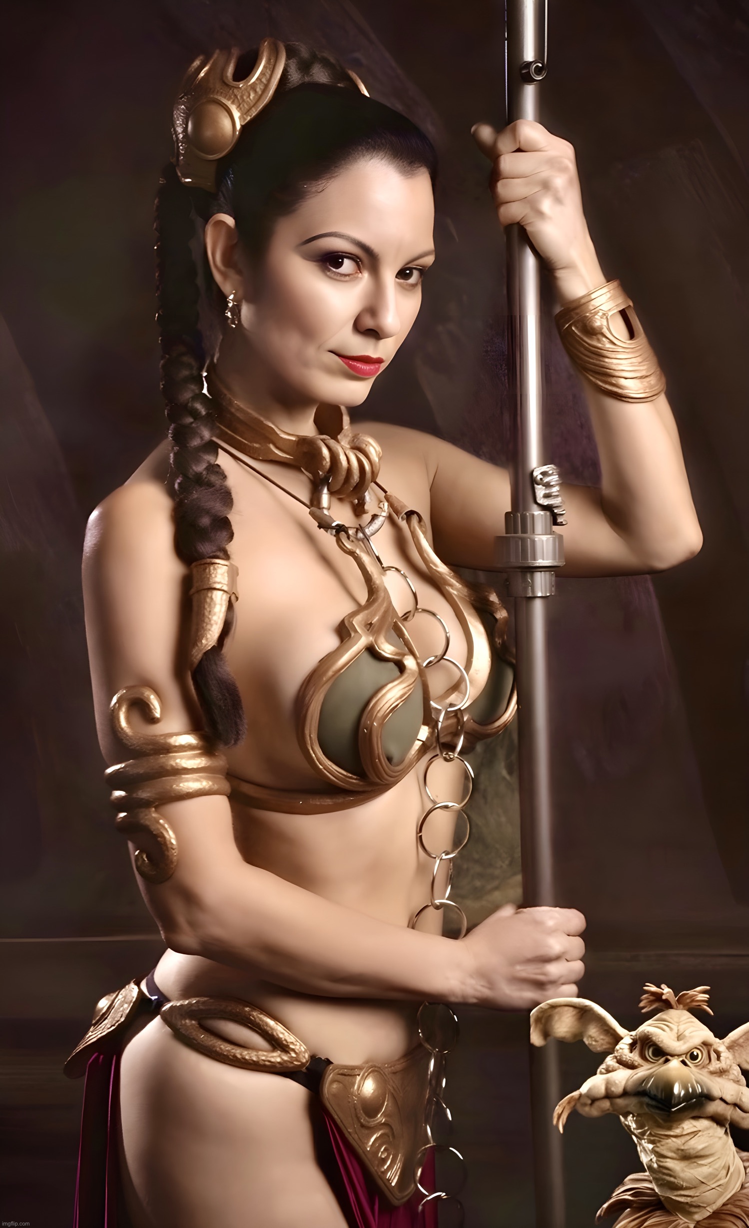 Slave Leia | image tagged in slave leia,return of the jedi,star wars,memes,princess leia,slave | made w/ Imgflip meme maker