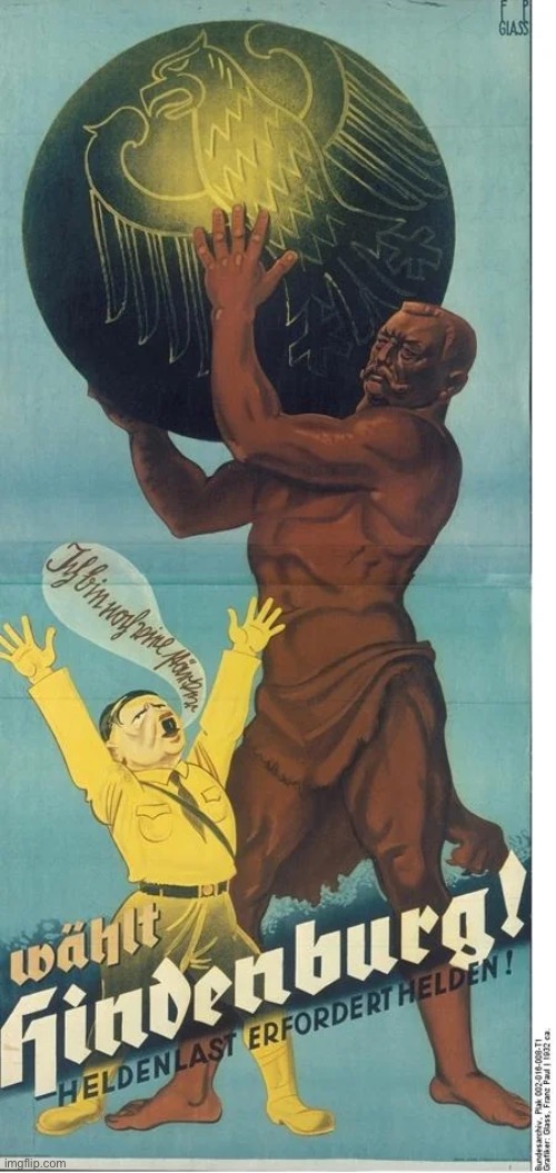 Pro Hindenburg Election Poster 1932 | image tagged in repost,propaganda | made w/ Imgflip meme maker