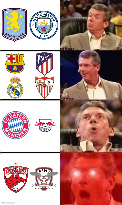 This Weekend before Xmas <3 | image tagged in vince mcmahon reaction w/glowing eyes,merry christmas,futbol,soccer,laliga,premier league | made w/ Imgflip meme maker