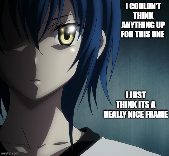 xenovia | I COULDN'T THINK ANYTHING UP FOR THIS ONE; I JUST THINK ITS A REALLY NICE FRAME | image tagged in highschool dxd | made w/ Imgflip meme maker