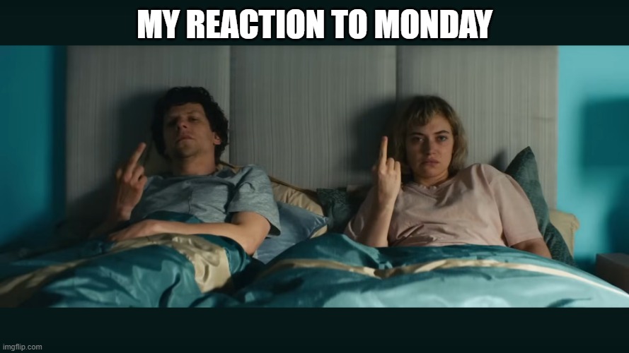 my reaction to monday | MY REACTION TO MONDAY | image tagged in life | made w/ Imgflip meme maker