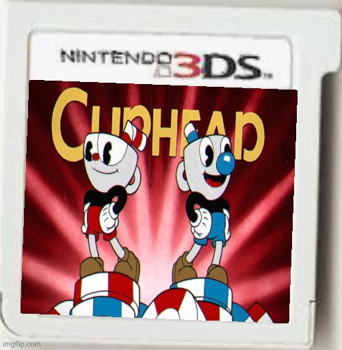 Cuphead for N3DS | image tagged in n3ds game thing blank | made w/ Imgflip meme maker