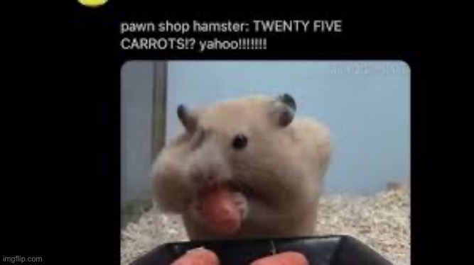 Carrots for a hamster | image tagged in memes | made w/ Imgflip meme maker