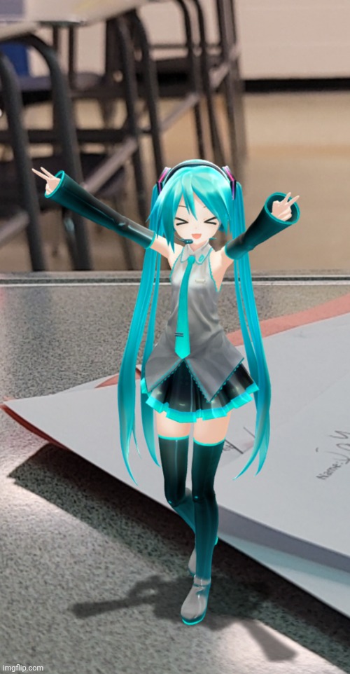 i found some sort of miku ar app | made w/ Imgflip meme maker