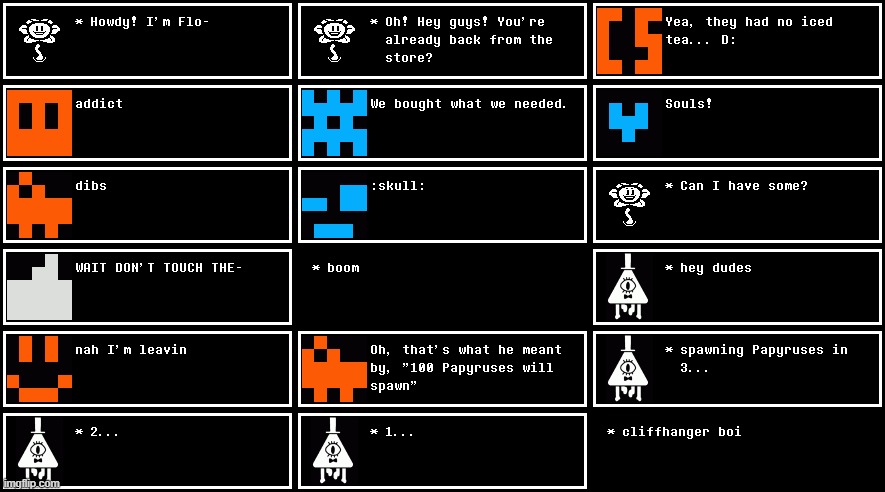 100 Papyruses crappost (Undertale #34) (anyone who didn't show up will show up in later parts)) | made w/ Imgflip meme maker