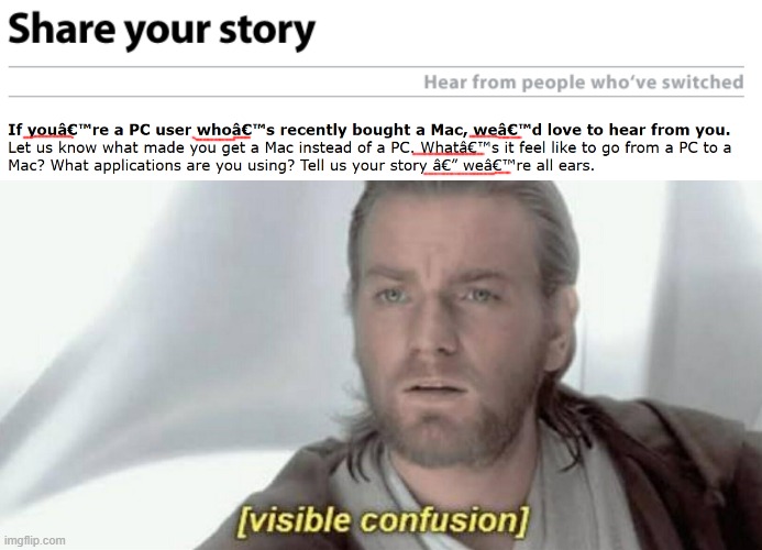 ah yes, â€™. my favorite word. | image tagged in visible confusion,broken computer,why | made w/ Imgflip meme maker