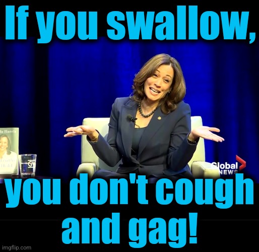 If you swallow, you don't cough
and gag! | image tagged in blank black | made w/ Imgflip meme maker