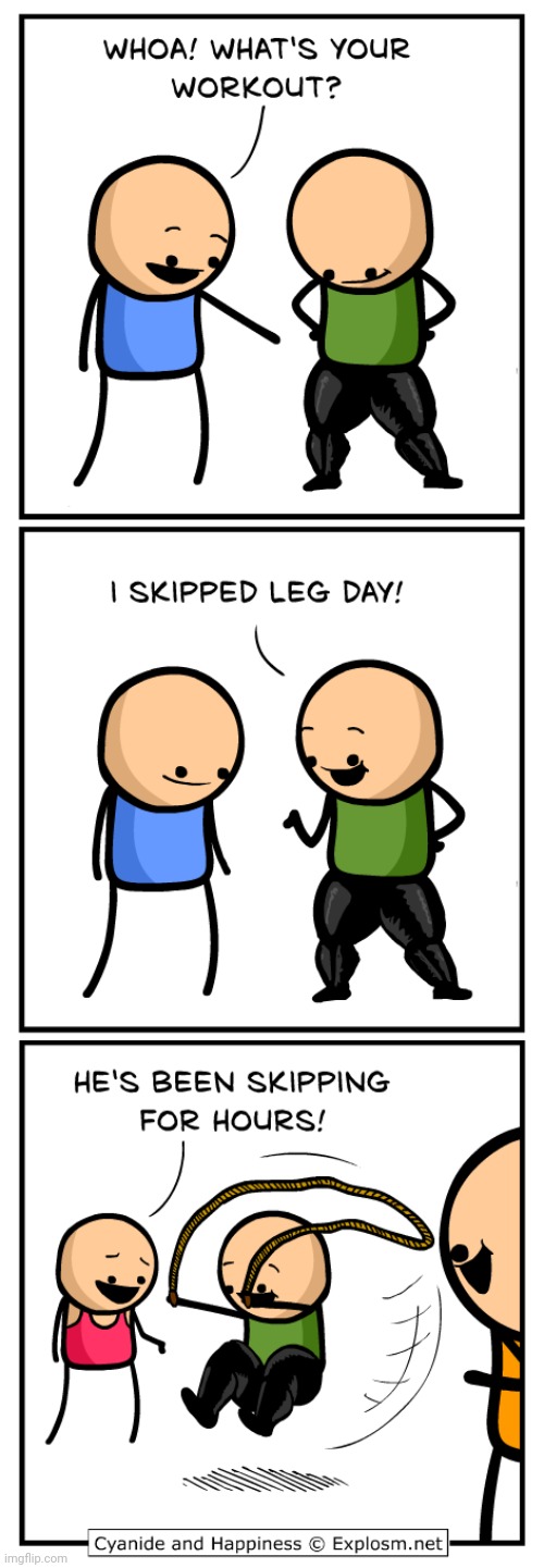 Jumproping | image tagged in jumprope,jump rope,cyanide and happiness,comics,comics/cartoons,leg | made w/ Imgflip meme maker