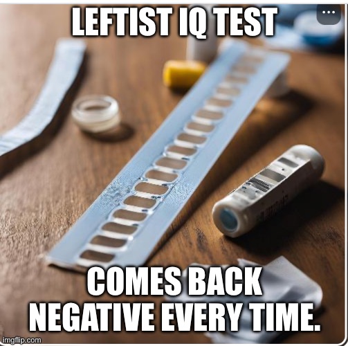 LEFTIST IQ TEST COMES BACK NEGATIVE EVERY TIME. | made w/ Imgflip meme maker