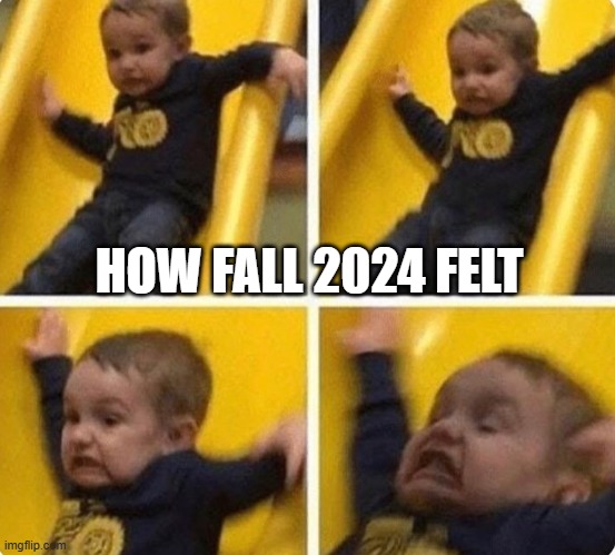 Fast, Busy Semester | HOW FALL 2024 FELT | image tagged in christmas break over back to work | made w/ Imgflip meme maker