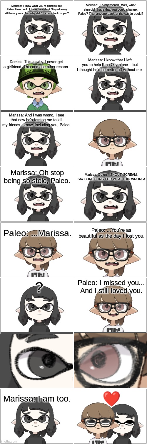 A Paleo X Marissa comic.mp3 | image tagged in comic,paleo,marissa,derrick | made w/ Imgflip meme maker