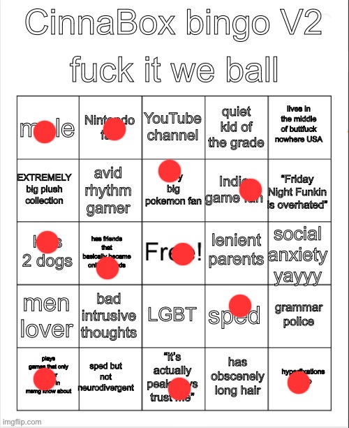 CinnaBox bingo 2 | image tagged in cinnabox bingo 2 | made w/ Imgflip meme maker