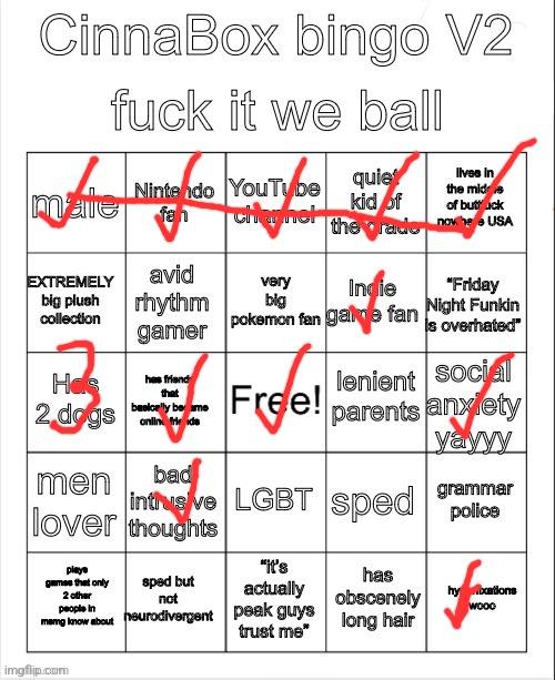 Here we go | image tagged in cinnabox bingo 2 | made w/ Imgflip meme maker