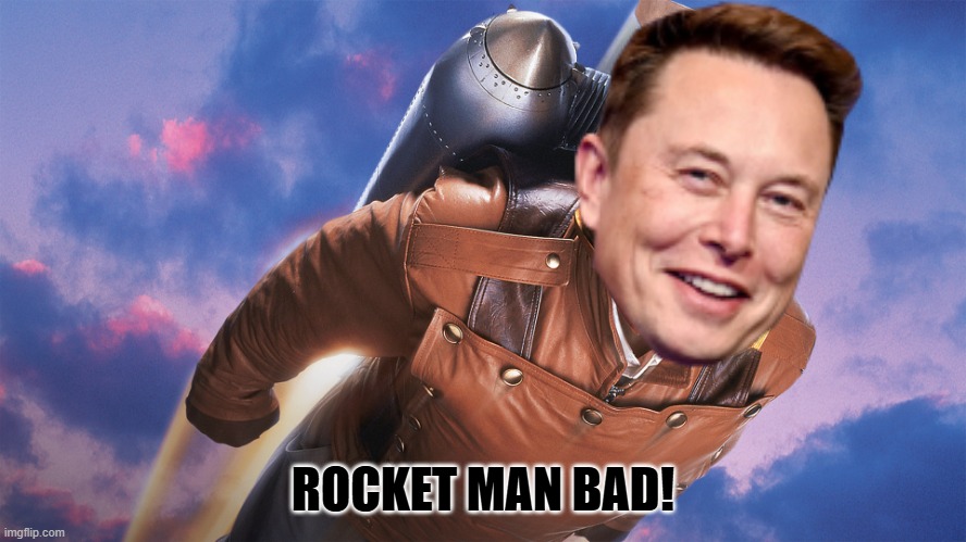 The Rocketeer | ROCKET MAN BAD! | image tagged in the rocketeer | made w/ Imgflip meme maker