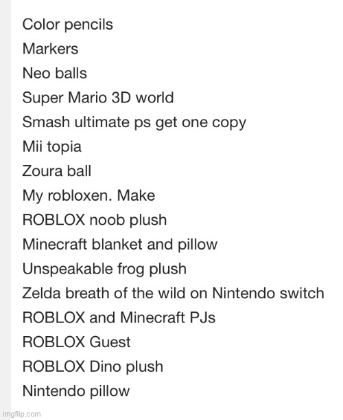 since that one post got 10 upvotes, here’s me and my brother’s christmas list from 2018 | made w/ Imgflip meme maker