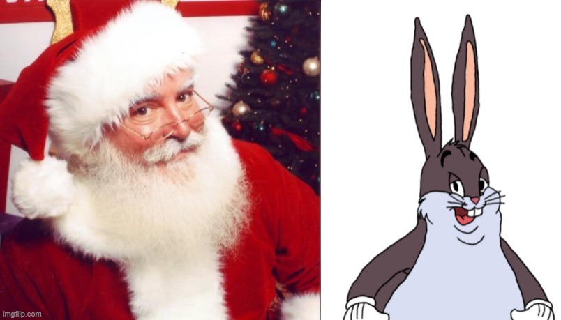 big chungus is on the nice list | image tagged in santa decides,big chungus | made w/ Imgflip meme maker