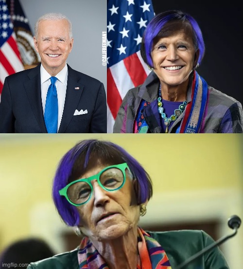 Joe transforms into Josa DeLauro | @CALJFREEMAN1 | image tagged in joe biden,creepy joe biden,maga,congress,donald trump,president_joe_biden | made w/ Imgflip meme maker