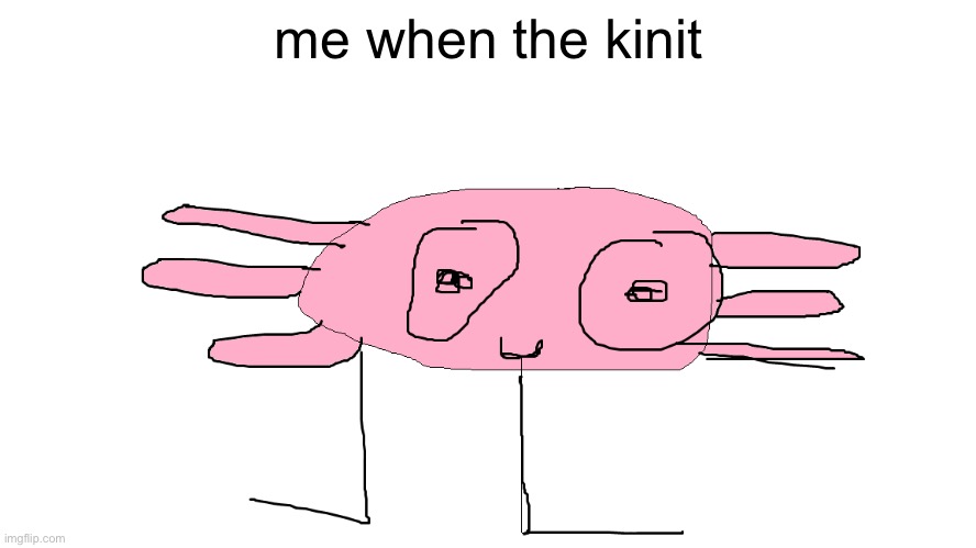 kinito | me when the kinit | image tagged in kinito,kinitopet,me when | made w/ Imgflip meme maker