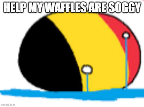 seggo | HELP MY WAFFLES ARE SOGGY | image tagged in belgium is crying | made w/ Imgflip meme maker