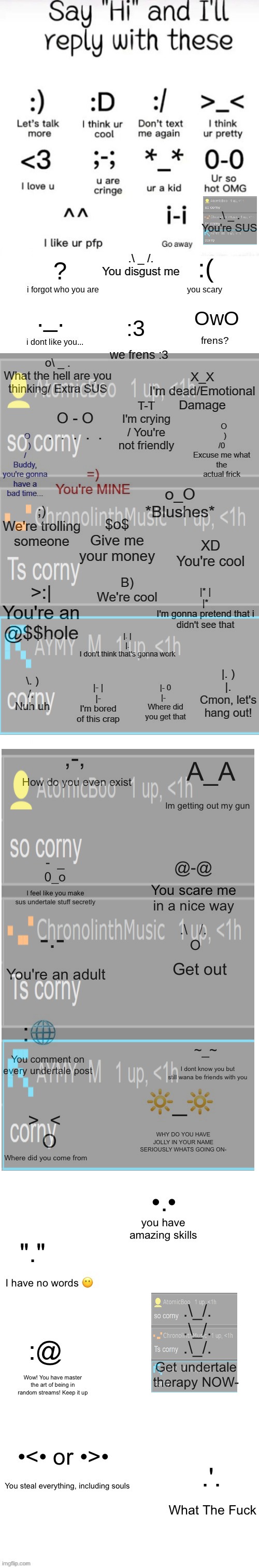 lore | image tagged in say hi and i'll reply with undertale ultra mega extended | made w/ Imgflip meme maker