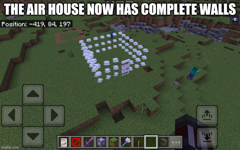 Air house | THE AIR HOUSE NOW HAS COMPLETE WALLS | image tagged in air,cursed | made w/ Imgflip meme maker