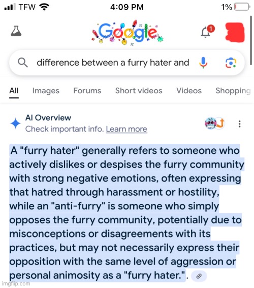 The difference between a furry hater and an anti furry | made w/ Imgflip meme maker