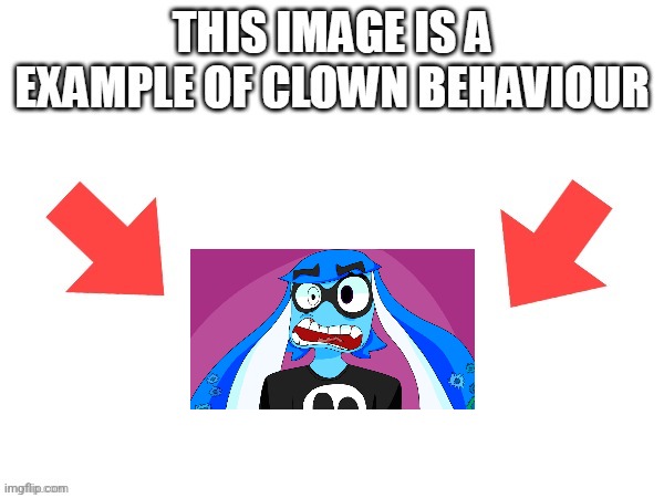 This image is a example of clown behaviour | image tagged in this image is a example of clown behaviour | made w/ Imgflip meme maker