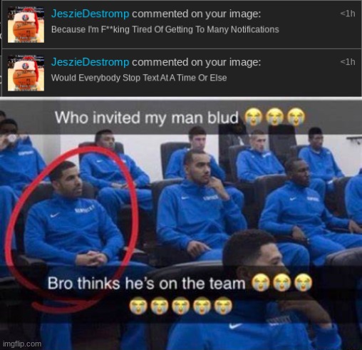 image tagged in bro thinks he's on the team | made w/ Imgflip meme maker