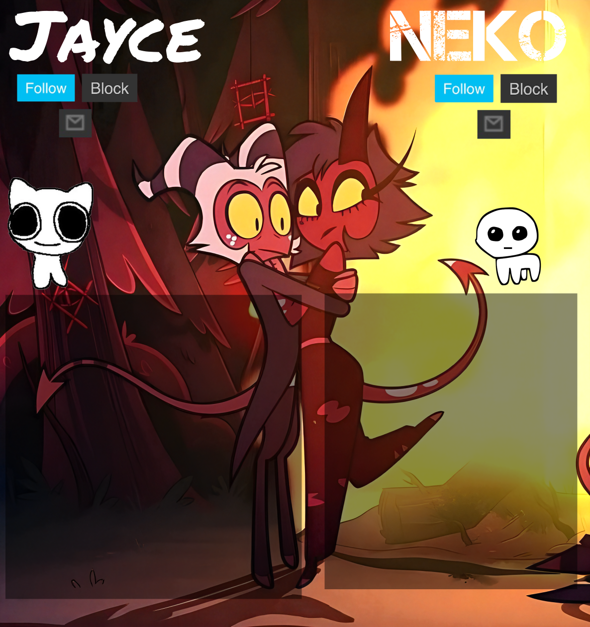 High Quality Jayce and Neko shared temp Blank Meme Template