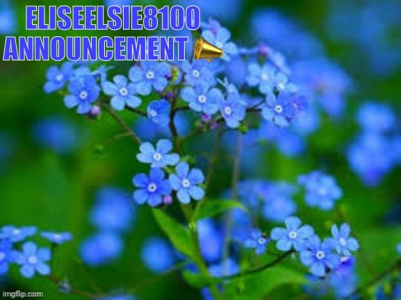 EliseElsie8100 Announcement | image tagged in eliseelsie8100 announcement | made w/ Imgflip meme maker