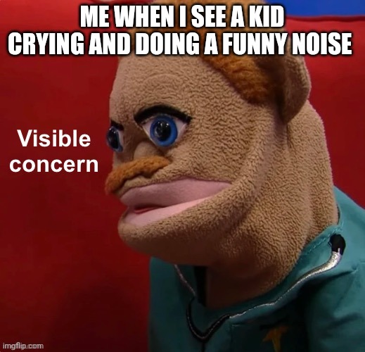 Its forreal they would do a funny noise when crying not being mean it happens slot when crying | ME WHEN I SEE A KID CRYING AND DOING A FUNNY NOISE | image tagged in brooklyn t guy s visible concern,crying,dont laugh,fr | made w/ Imgflip meme maker